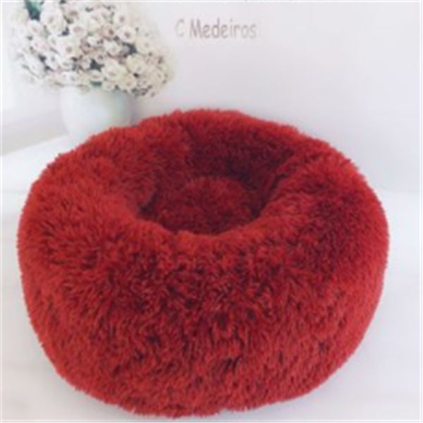 Round Long Hairy Autumn And Winter Nest Pad Cat Mattress Pawtivo