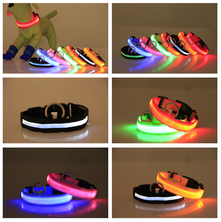 LED Luminous Pet Dog Collar Night Pawtivo