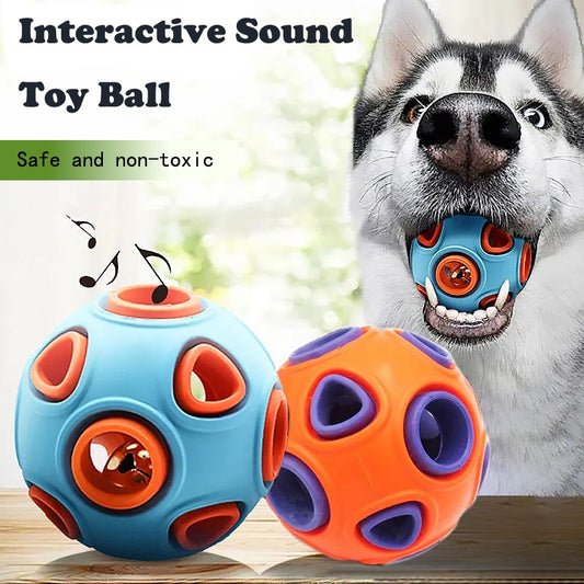  Dog ball with bell for small dogs playing
