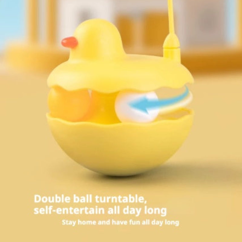 Interactive cat toy with duck design
