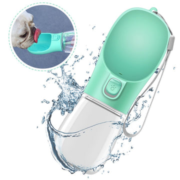 Portable pet water bottle for dogs and cats